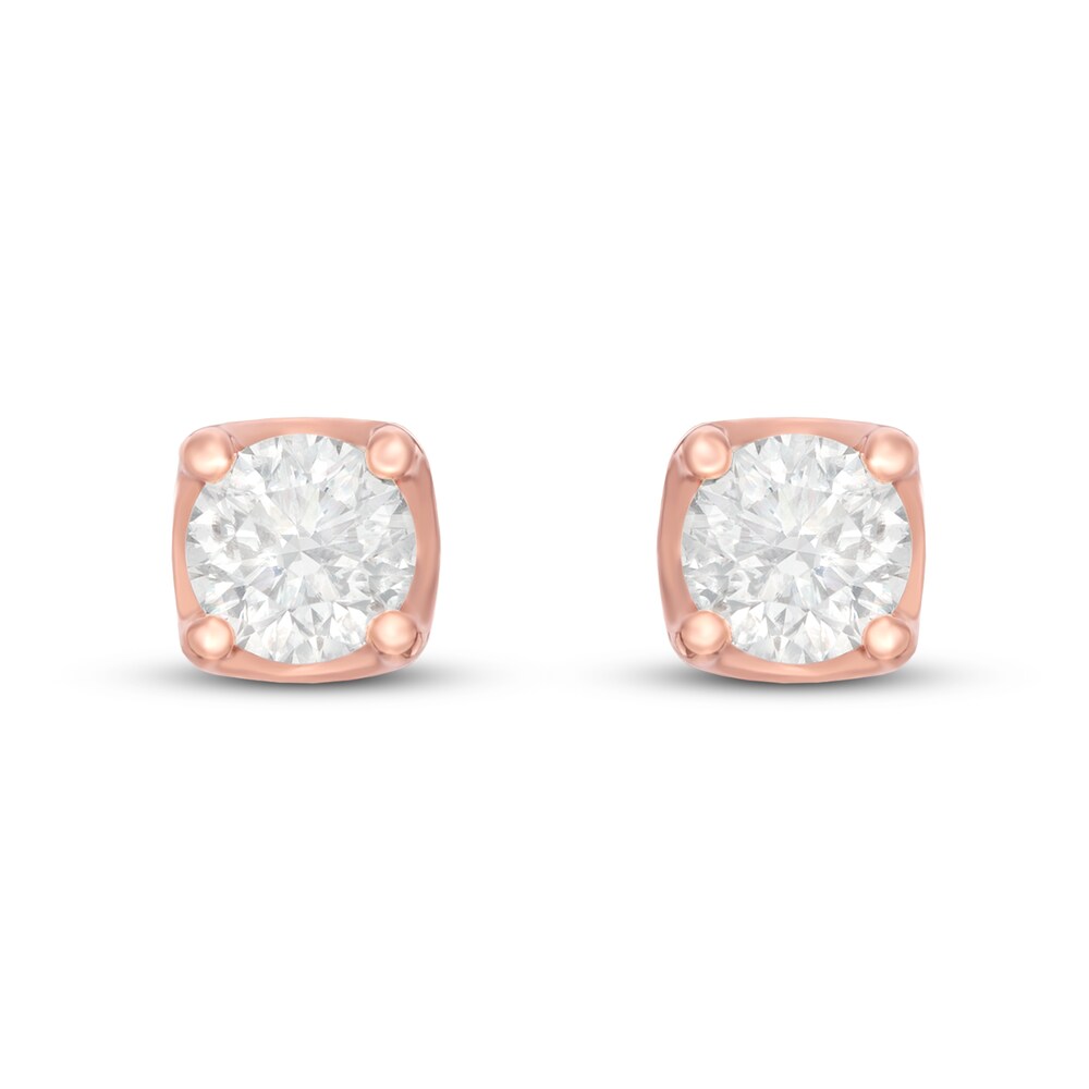 THE LEO First Light Diamond Solitaire Earrings 1/2 ct tw 14K Rose Gold (I1/I) fW4TOk4r