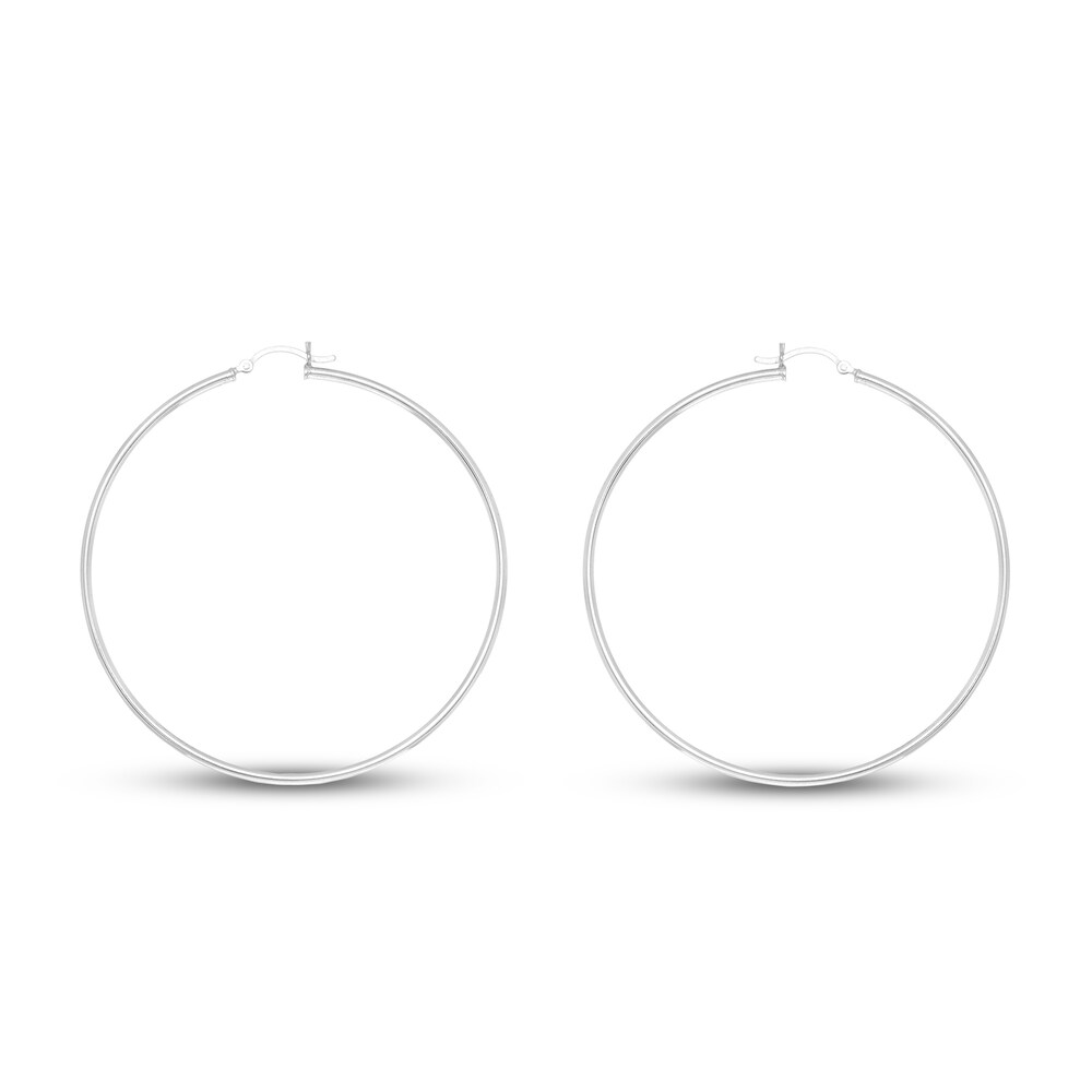 Hoop Earrings Sterling Silver 62mm frallim7