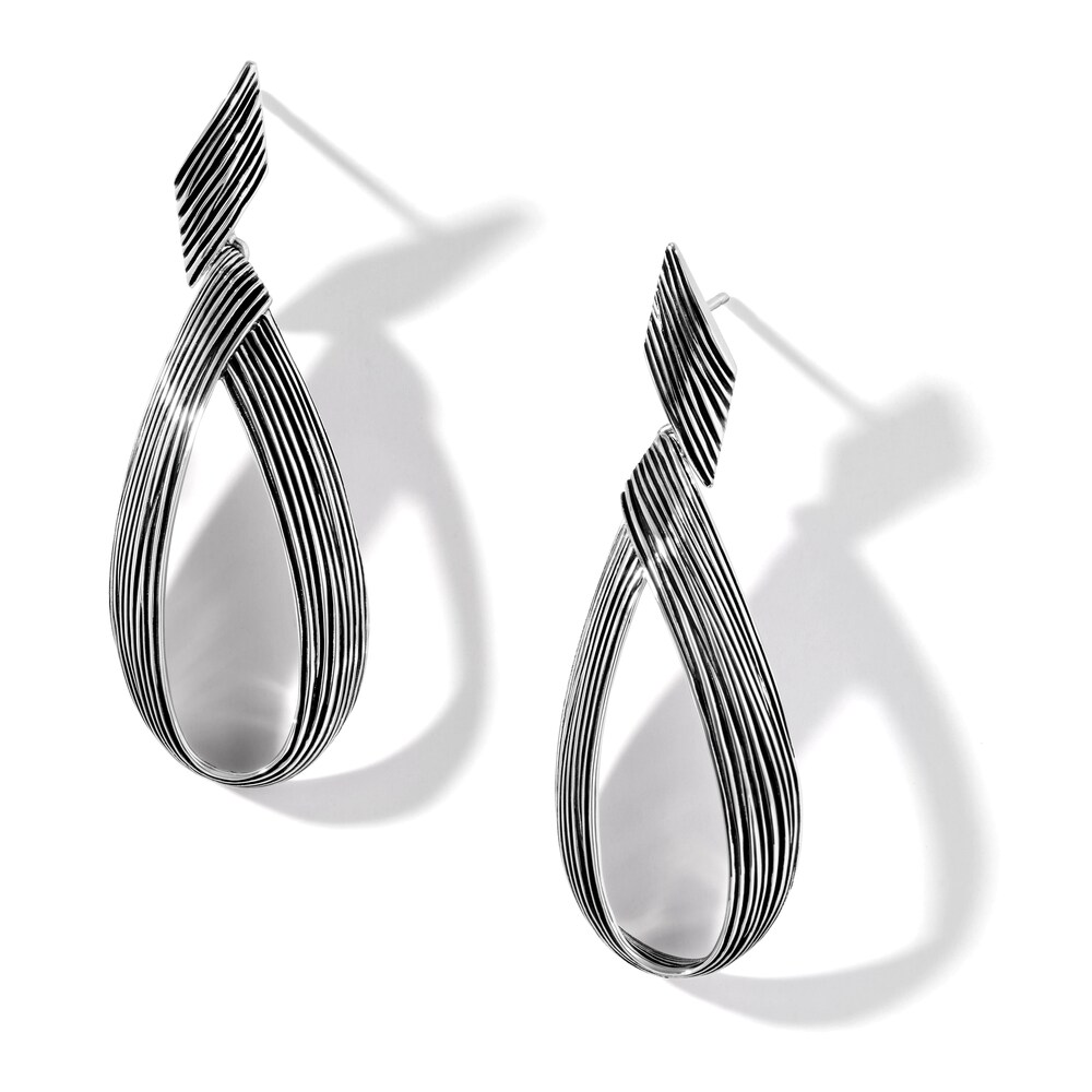 John Hardy Bamboo Drop Earrings Sterling Silver fwdHay8B