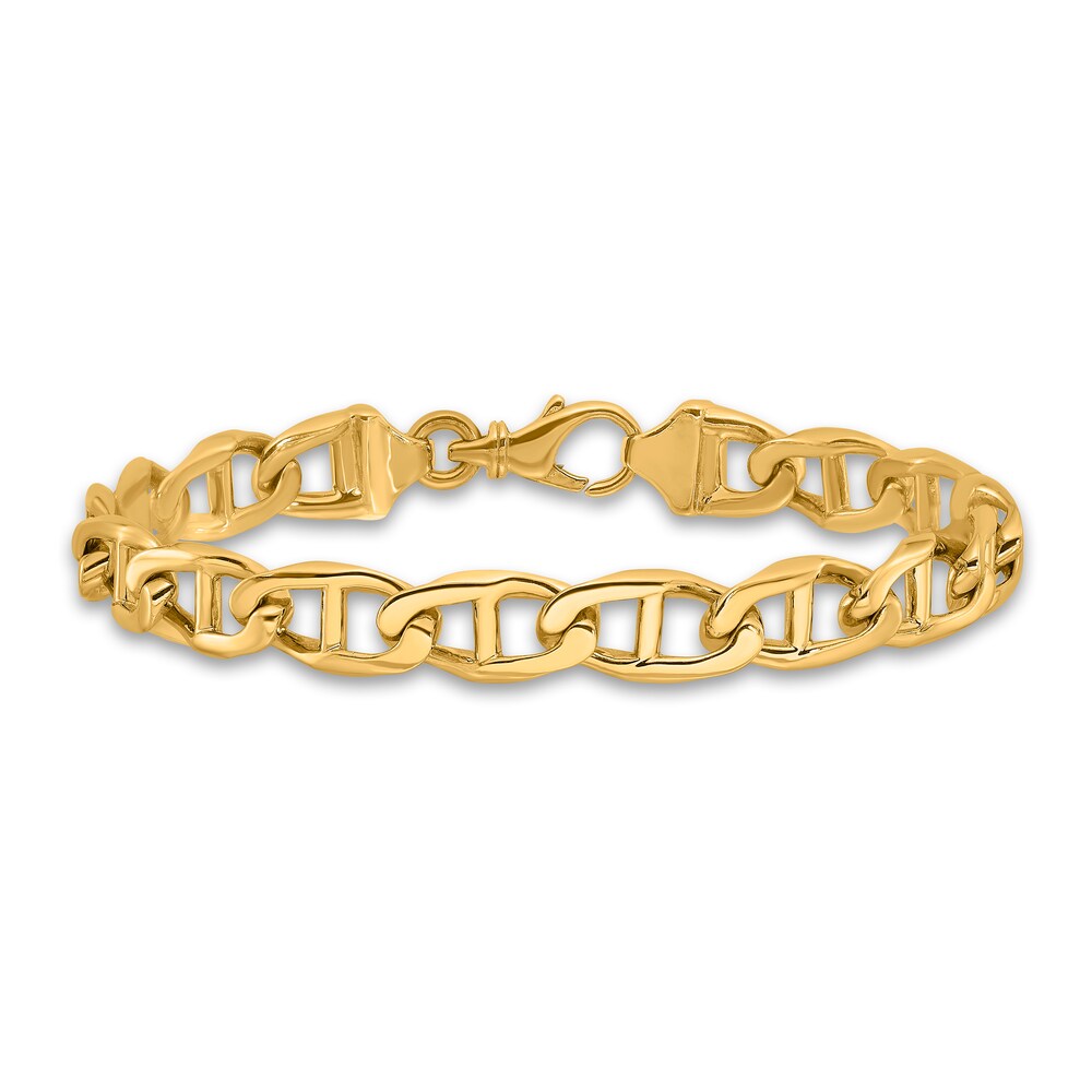 Men's Anchor Link Bracelet 14K Yellow Gold 9.0mm g7ElsMtn