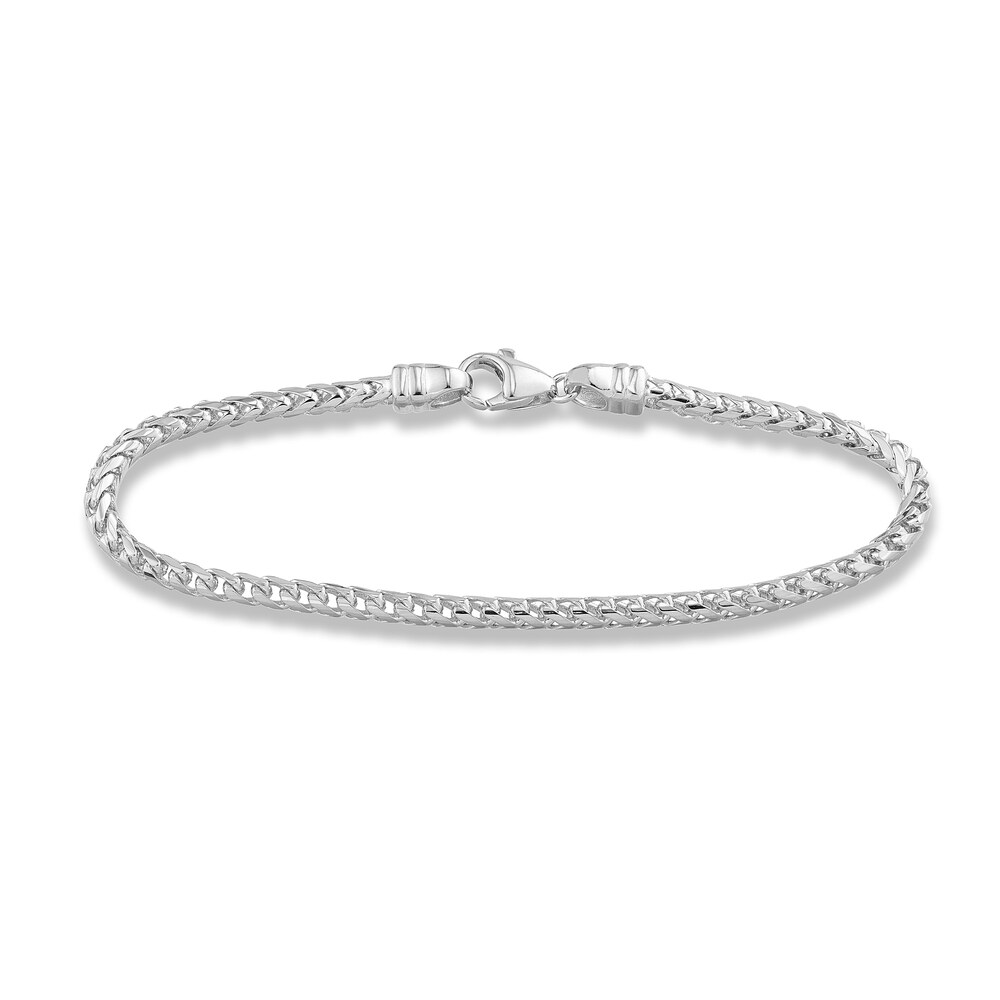 Round 3.6mm Franco Chain Bracelet 14K White Gold 8.5" gAoseuYO