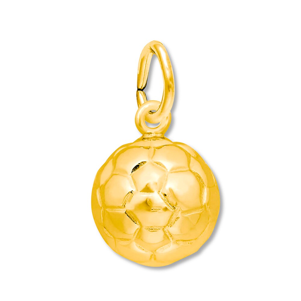 Soccer Ball Charm 14K Yellow Gold gEBmirvU