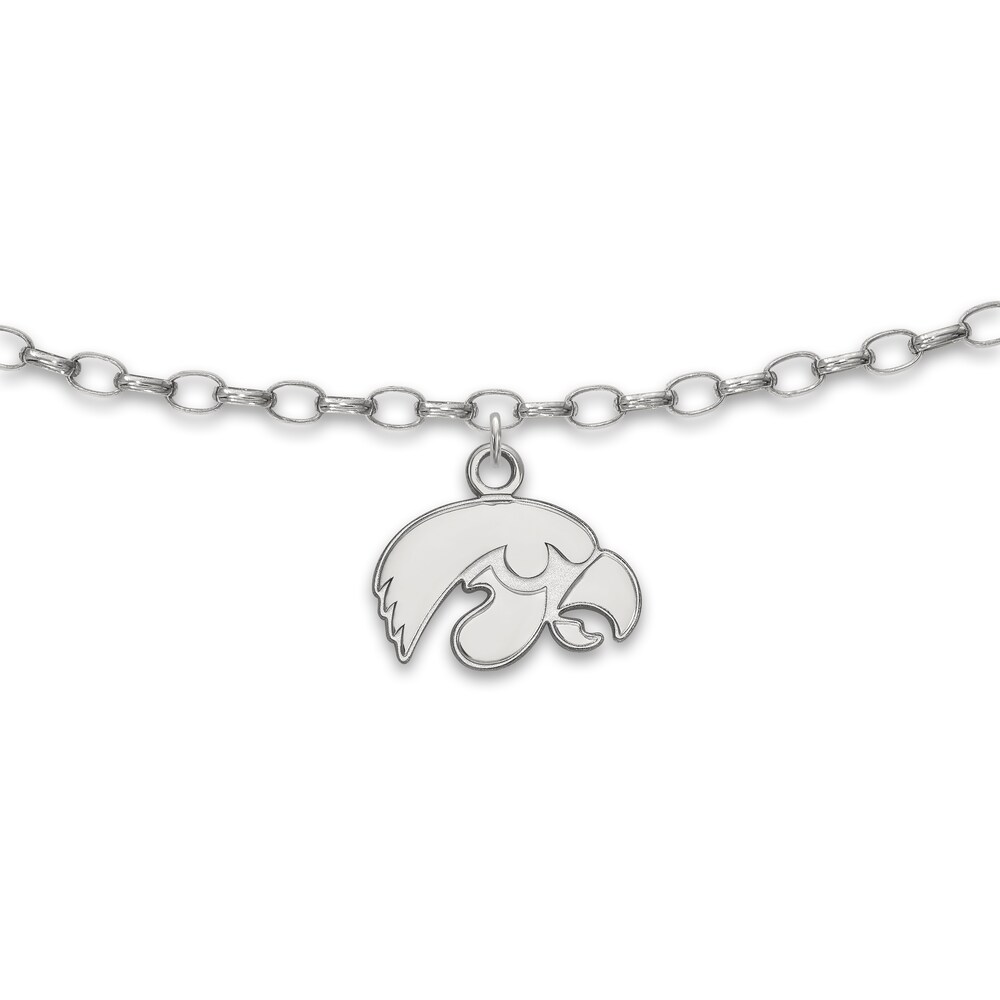 University of Iowa Anklet Sterling Silver 9" gFA4YHGI
