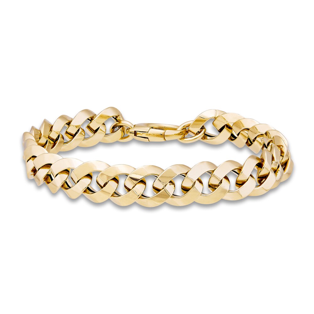 Italia D'Oro Men's Monaco Chain Bracelet 14K Yellow Gold 8.5" gFWjIwFq