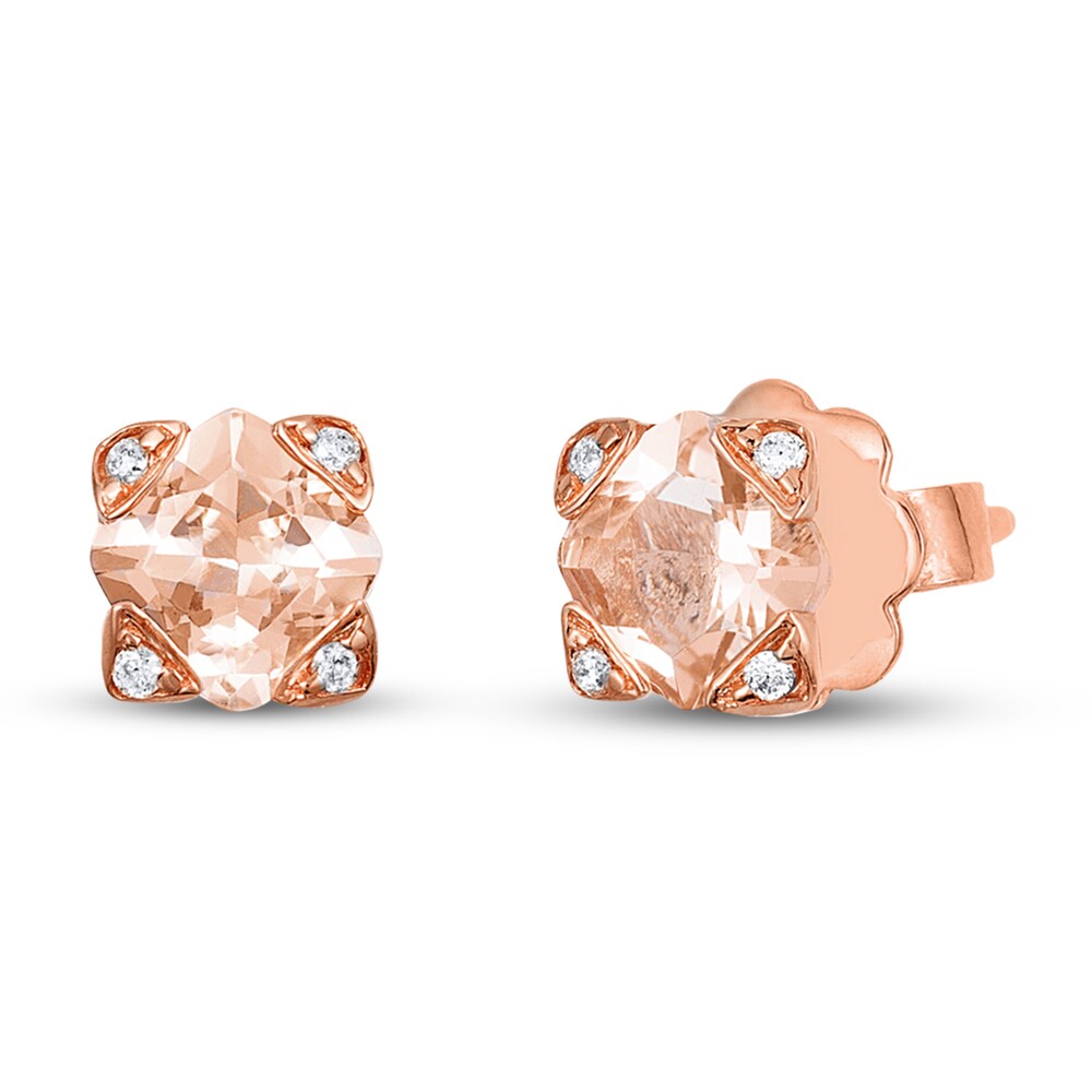Le Vian Morganite Earrings Diamond Accents 14K Strawberry Gold gGY58Hxs