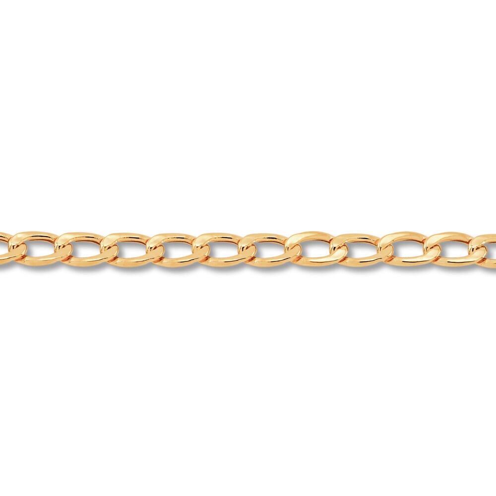 Children's Hollow Curb Link Bracelet 14K Yellow Gold gHG5REhf