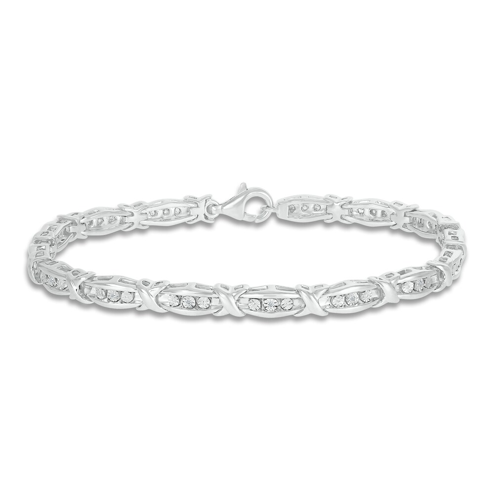 Diamond Bracelet 1/20 ct tw Round Sterling Silver gRrGaKgS