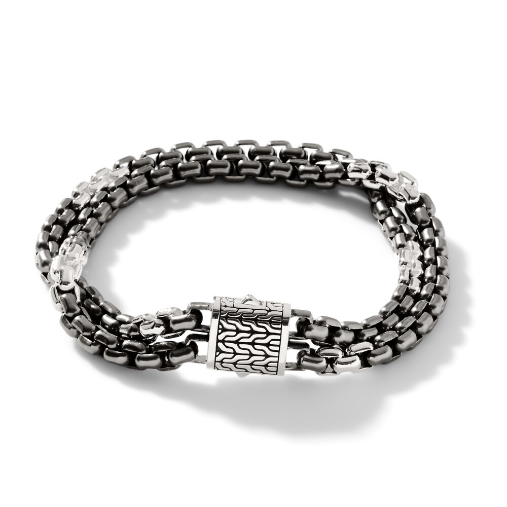 John Hardy Classic 2-Row Bracelet Black Rhodium/Sterling Silver gYXZ2ywF