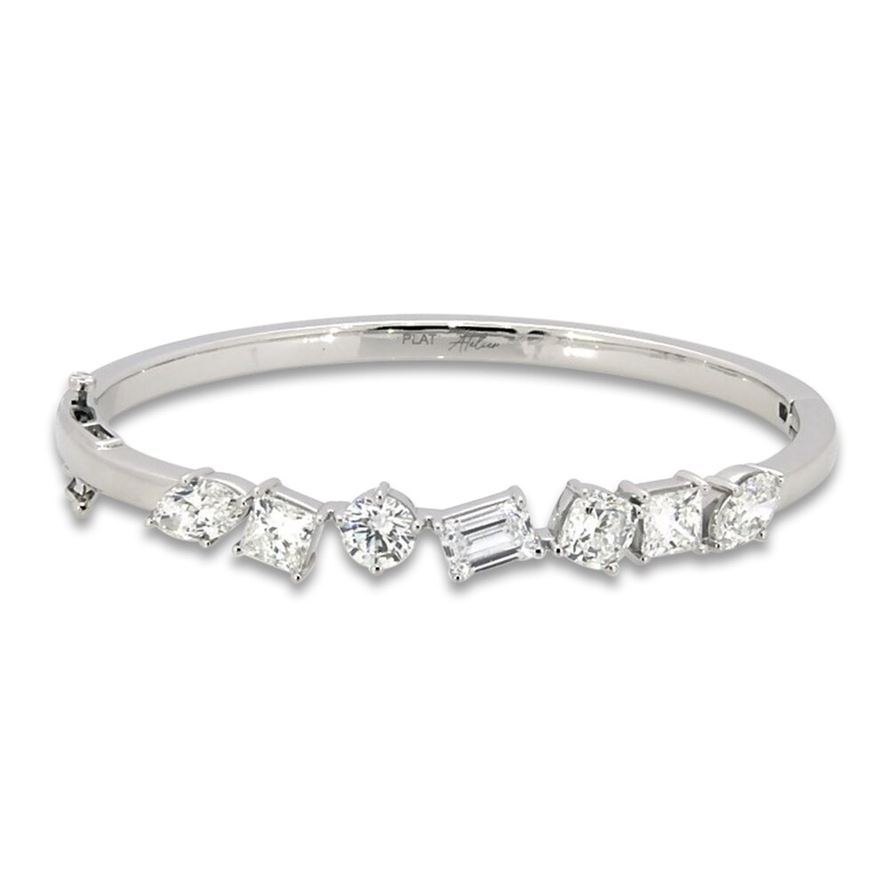 Jared Atelier Diamond Bangle Bracelet 4-1/2 ct tw Marquise/Princess/ Round/Cushion/Oval/Emerald Platinum gbpviW4a