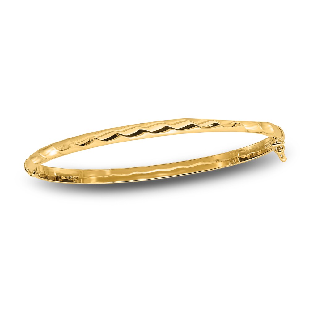 Twisted Bangle Bracelet 10K Yellow Gold 7.5" gcC9iXVY