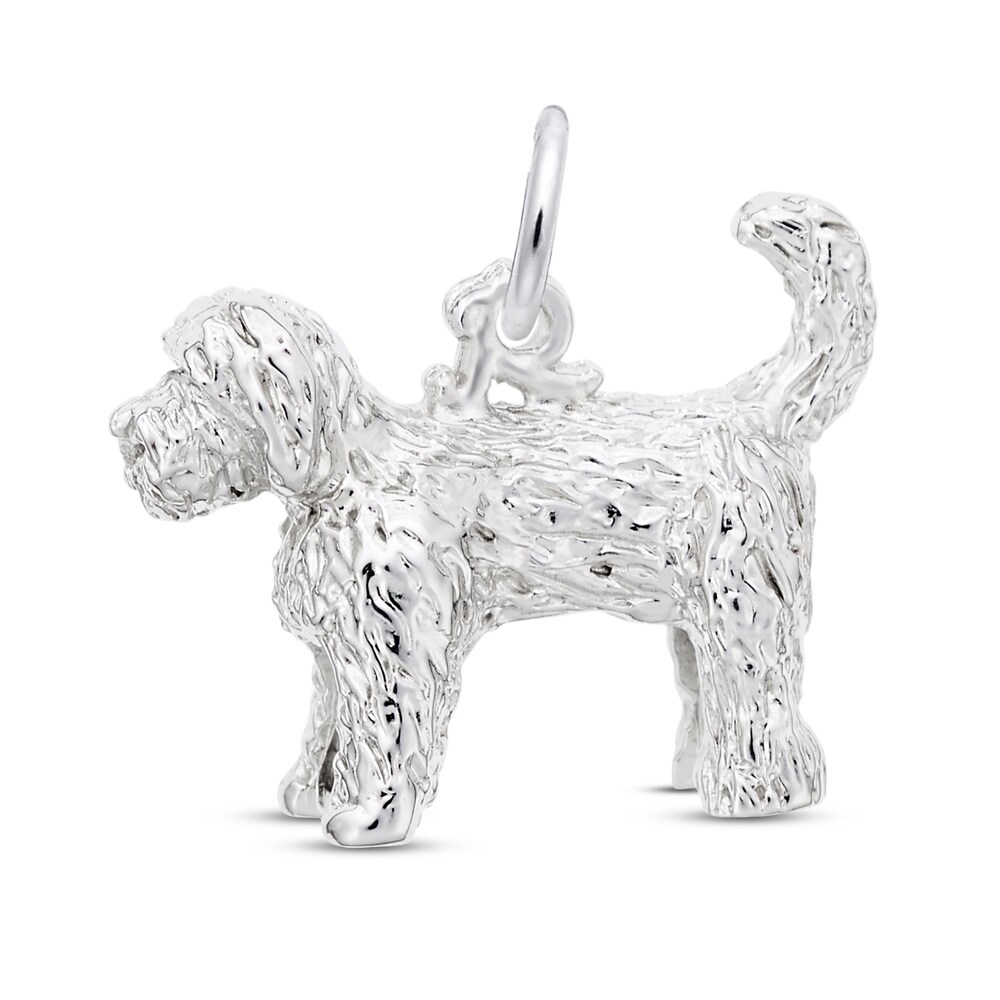 Labradoodle Charm Sterling Silver gllzB8EO