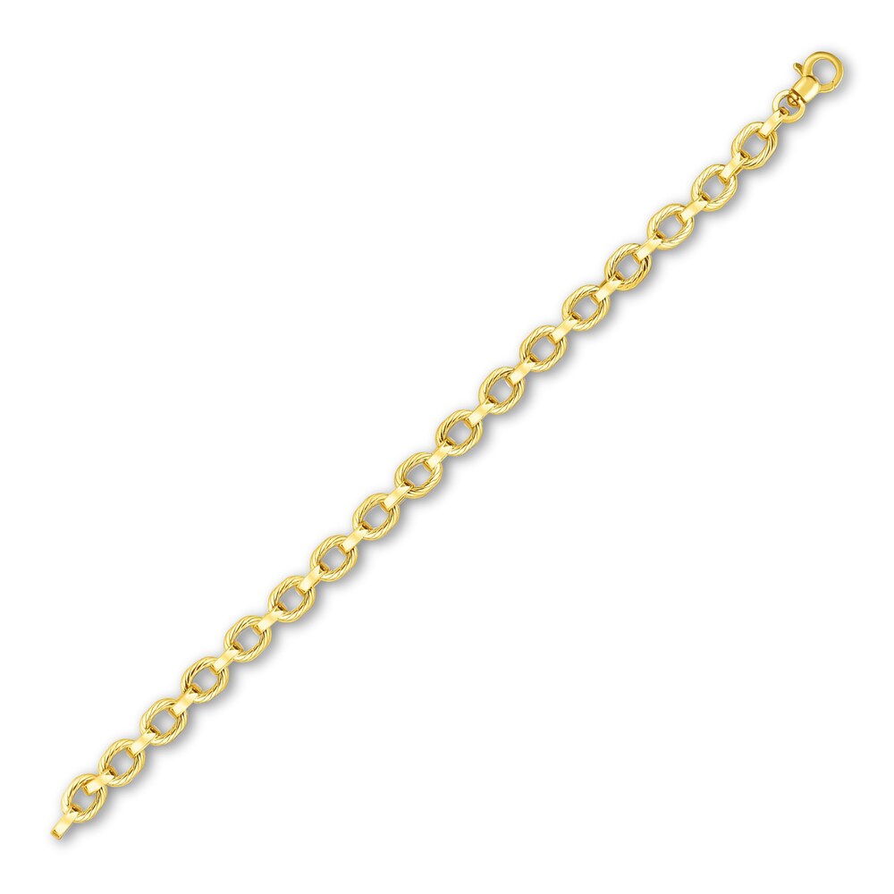 Link Bracelet 14K Yellow Gold 8\" gsZxFLnC