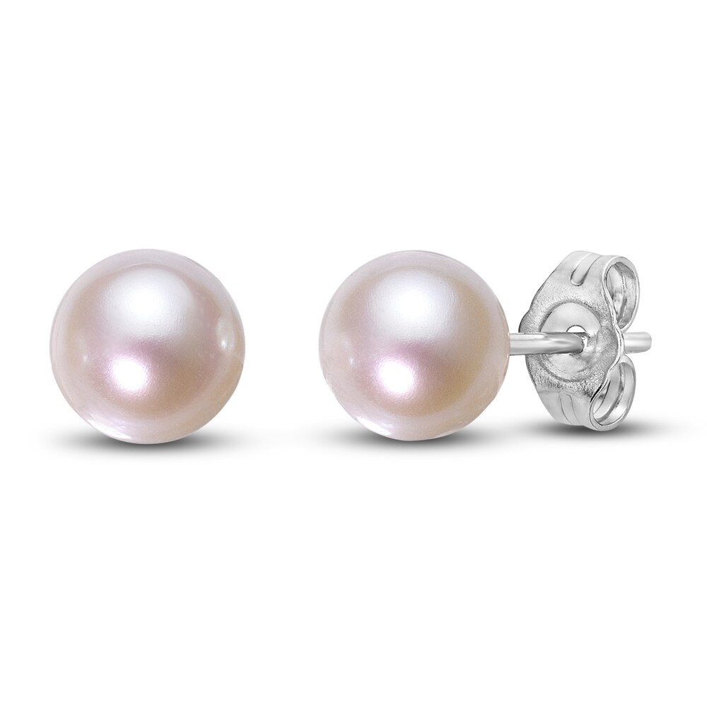 Cultured Freshwater Pearl Stud Earrings 10K White Gold h0nPVtFC