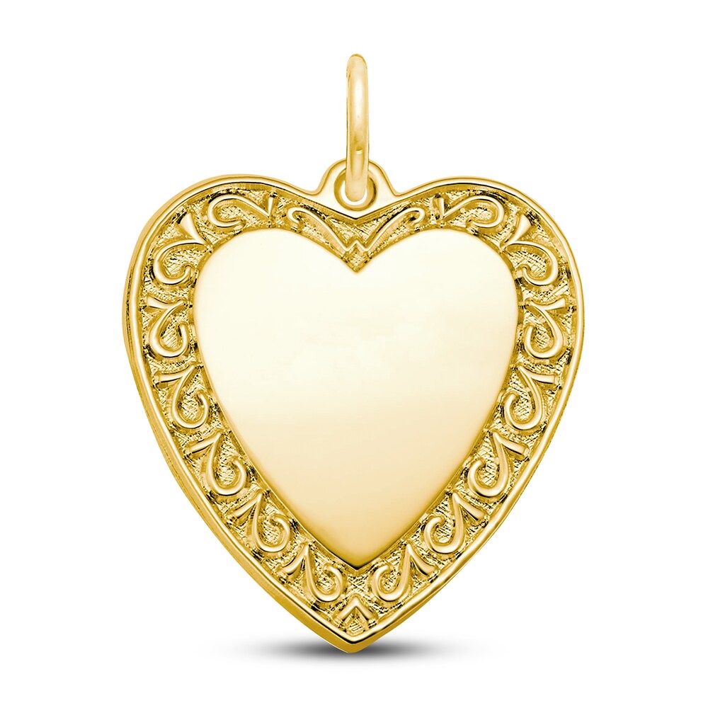 Heart Charm 14K Yellow Gold hFT1GSVj