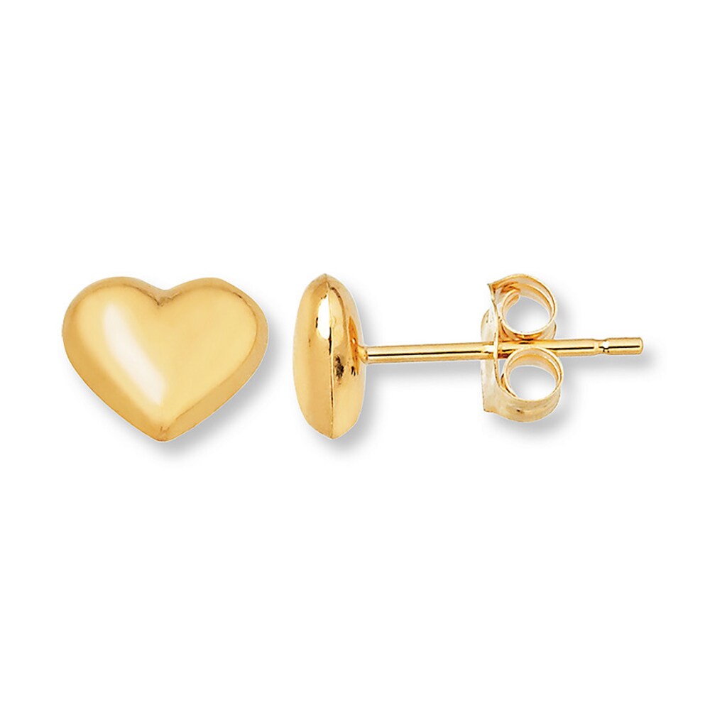 Heart Earrings 14K Yellow Gold hK3q1yVW