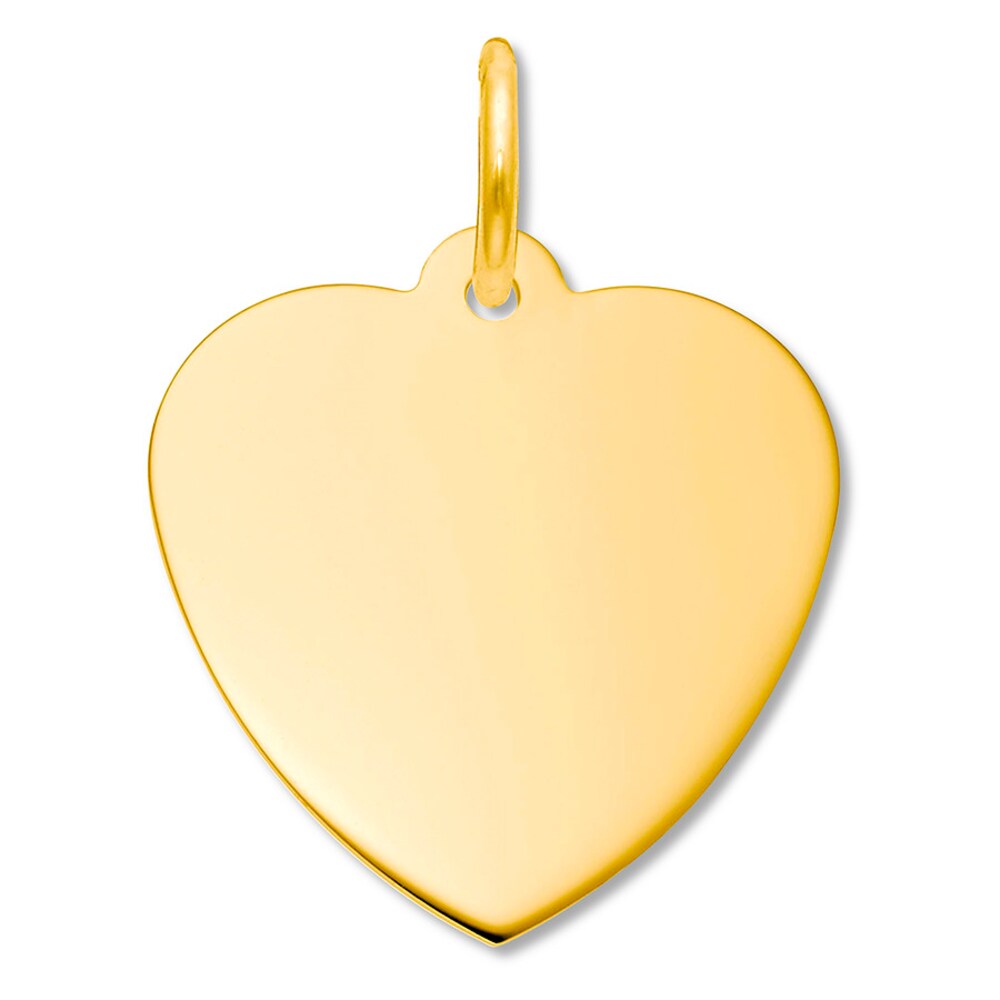 Heart Charm 14K Yellow Gold hYIdehzT
