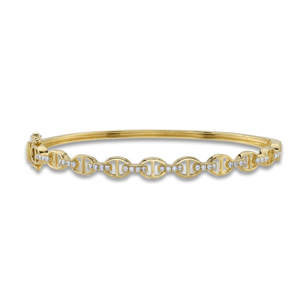 Shy Creation Diamond Bangle Bracelet 1/3 ct tw Round 14K Yellow Gold SC55023424ZS hiaHpTp8