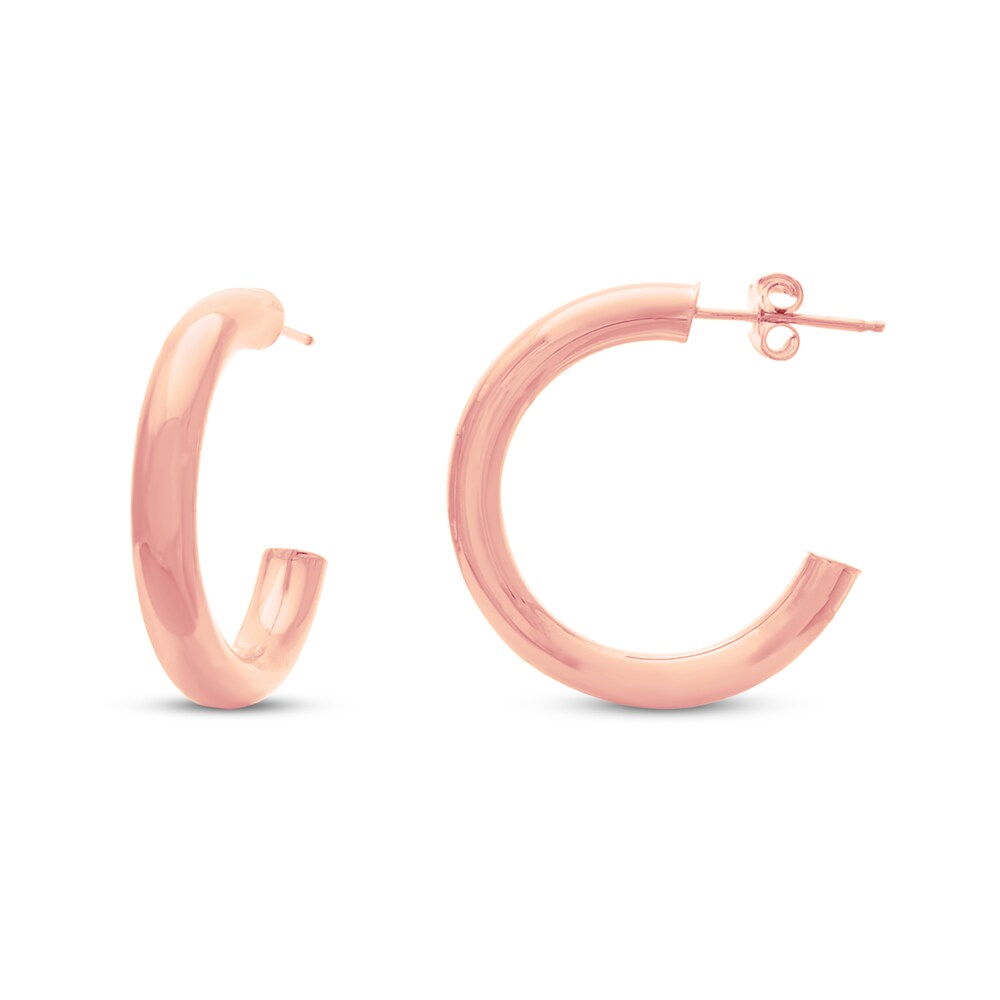 Open Hoop Earrings 14K Rose Gold hmOy8TcW