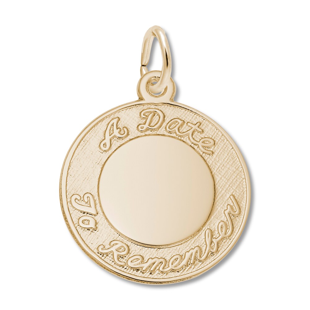 Date-To-Remember Charm 14K Yellow Gold hqiwdNeA