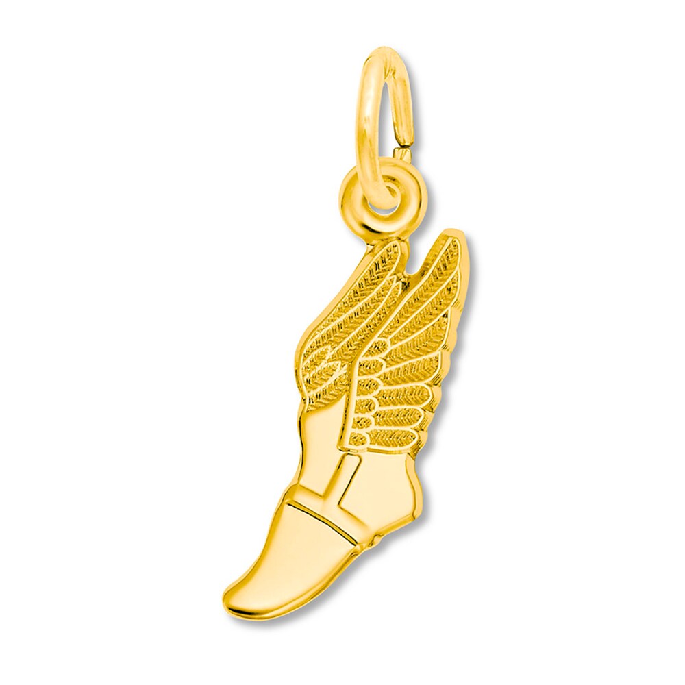 Hermes Winged Shoe 14K Yellow Gold Charm hrovu6nr