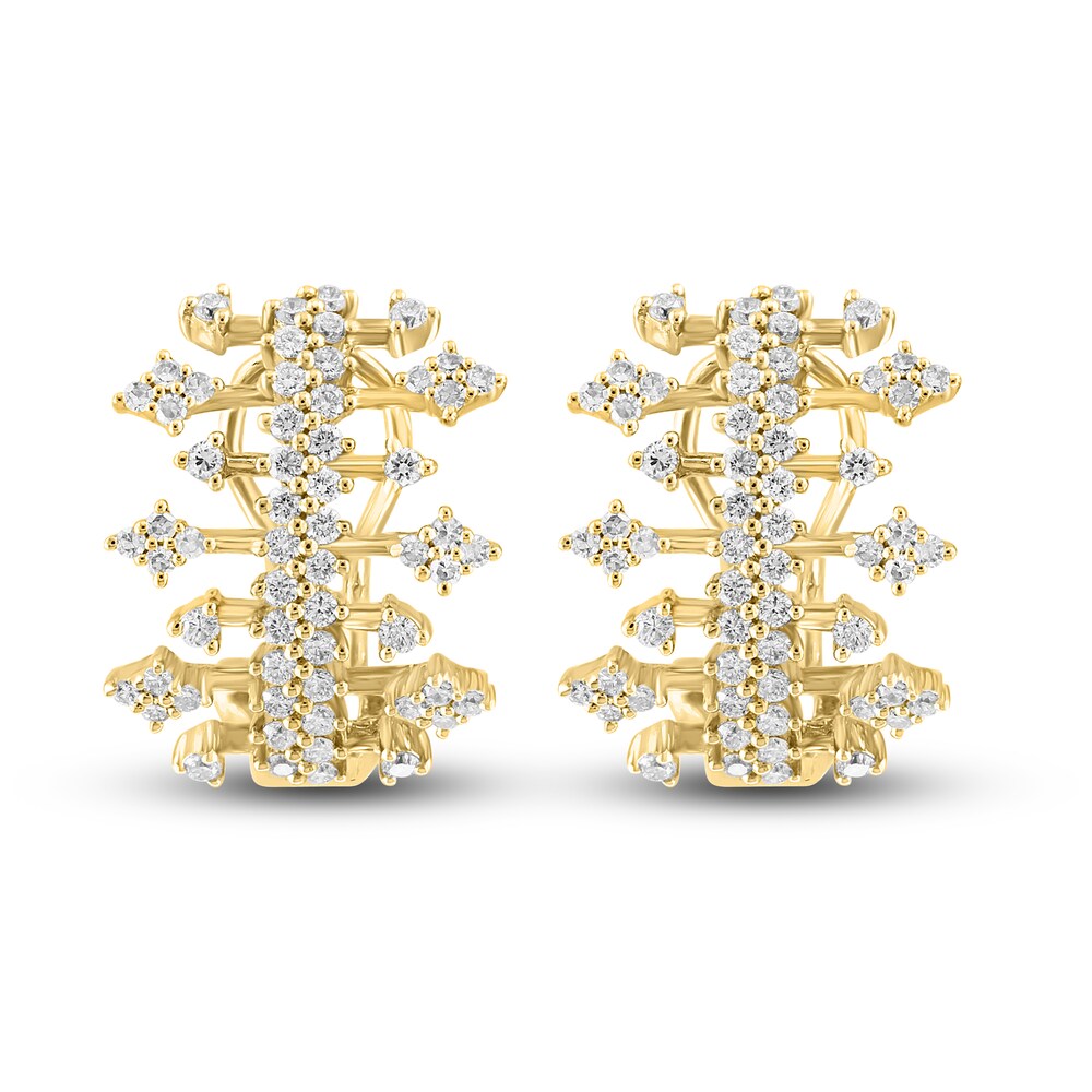 LALI Jewels Diamond Earrings 1-1/5 ct tw Round 14K Yellow Gold huQOduCp