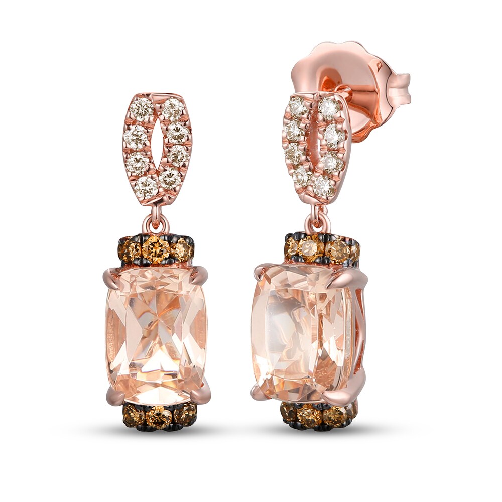 Le Vian Natural Morganite Earrings 1/4 ct tw Diamonds 14K Strawberry Gold hyCEgs34