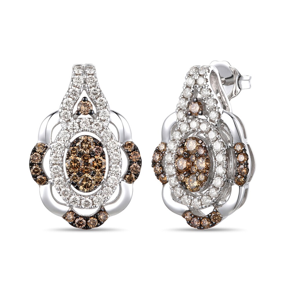 Le Vian Diamond Earrings 1-1/6 ct tw Round 14K Vanilla Gold i0vgIGmU
