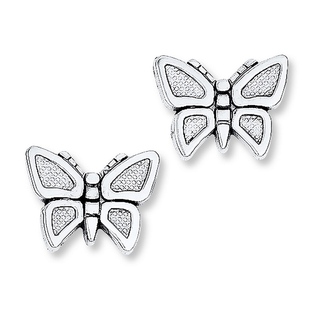 Butterfly Earrings 14K White Gold i5KPyzK6