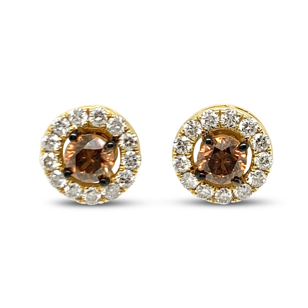 Le Vian Diamond Stud Earrings 1-1/2 ct tw Round 14K Honey Gold iA1Iykn2 [iA1Iykn2]