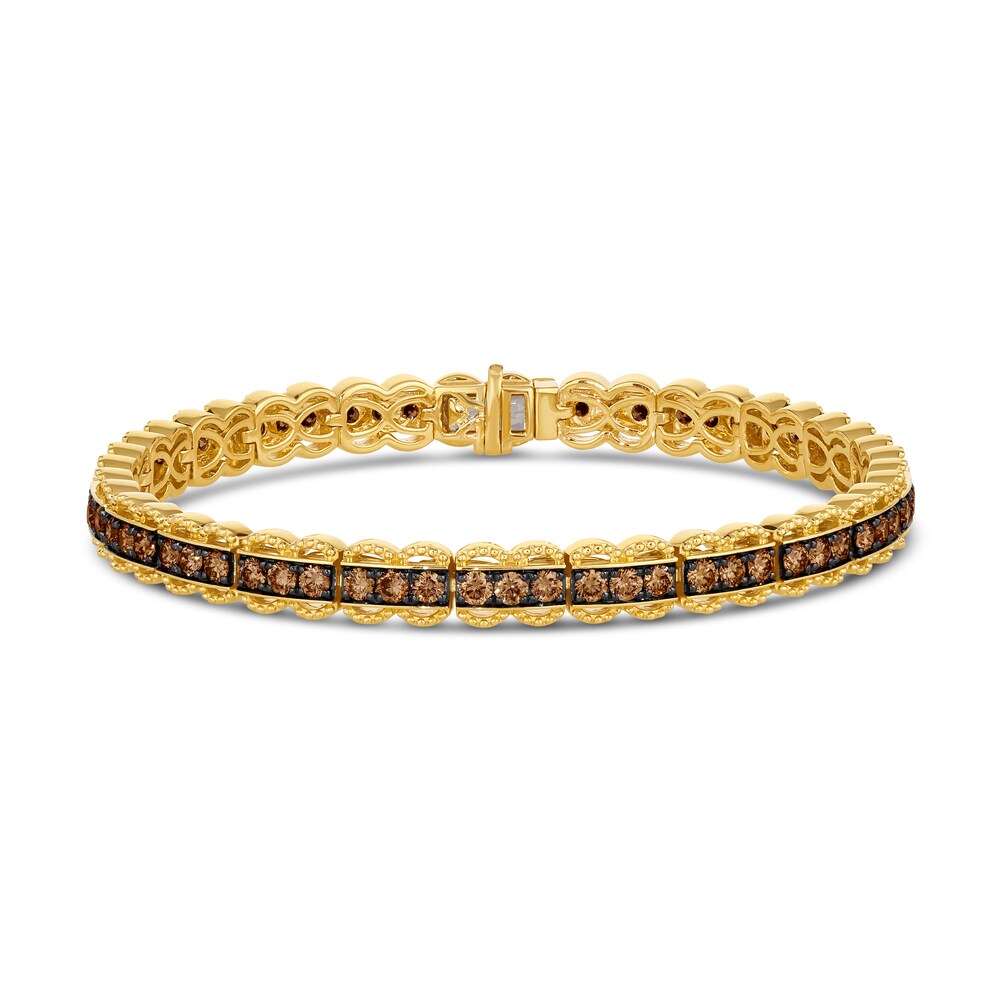 Le Vian Diamond Bracelet 3-5/8 ct tw Round 14K Honey Gold 7" iPCvQFGI