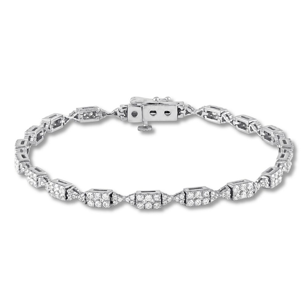 Diamond Bracelet 2 carats tw Round 14K White Gold iRF2iMps
