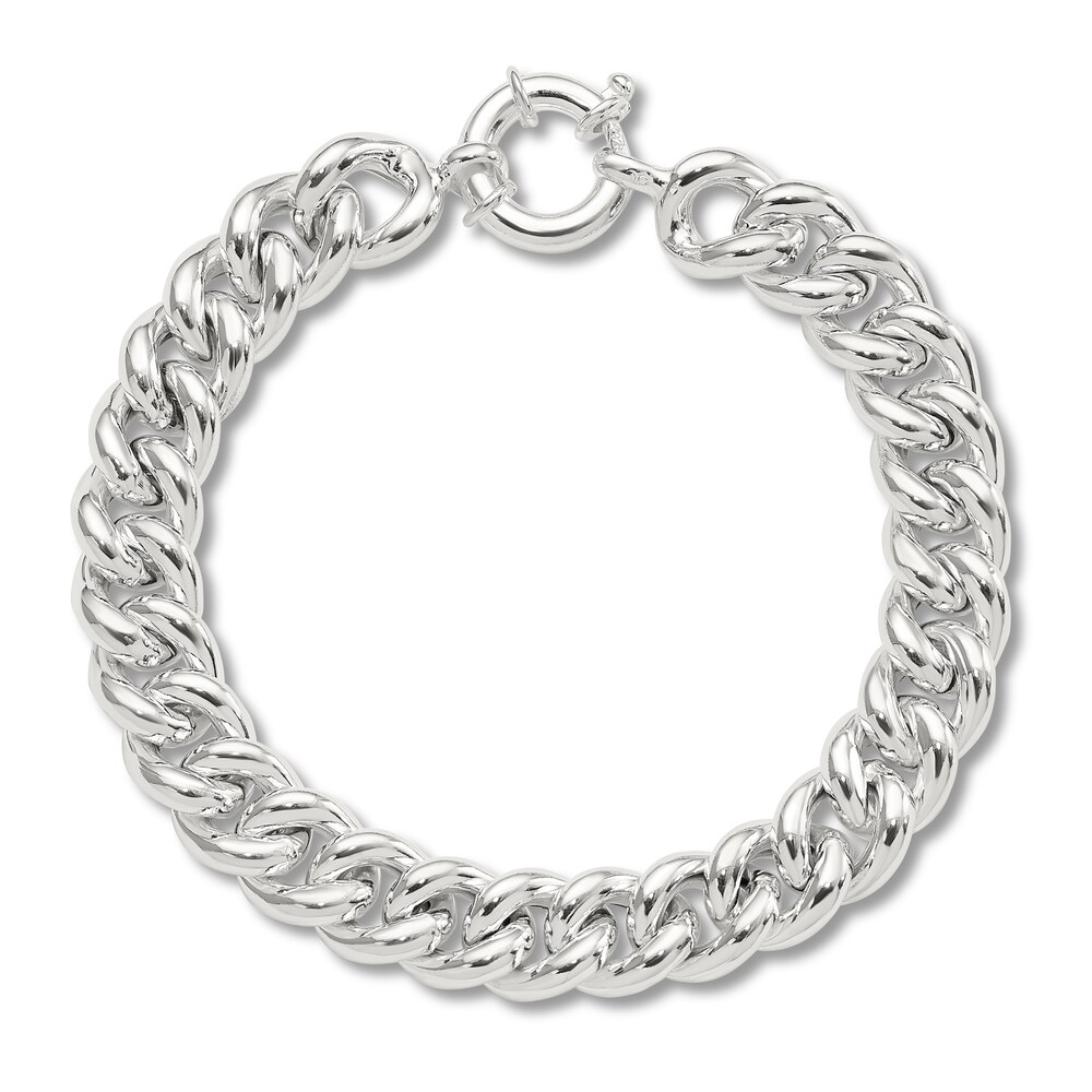 Polished Curb Link Bracelet Sterling Silver icRZLCCR