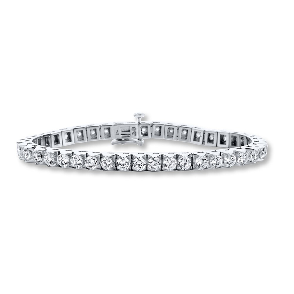 Diamond Tennis Bracelet 4 ct tw Round-cut 14K White Gold imLzdiua