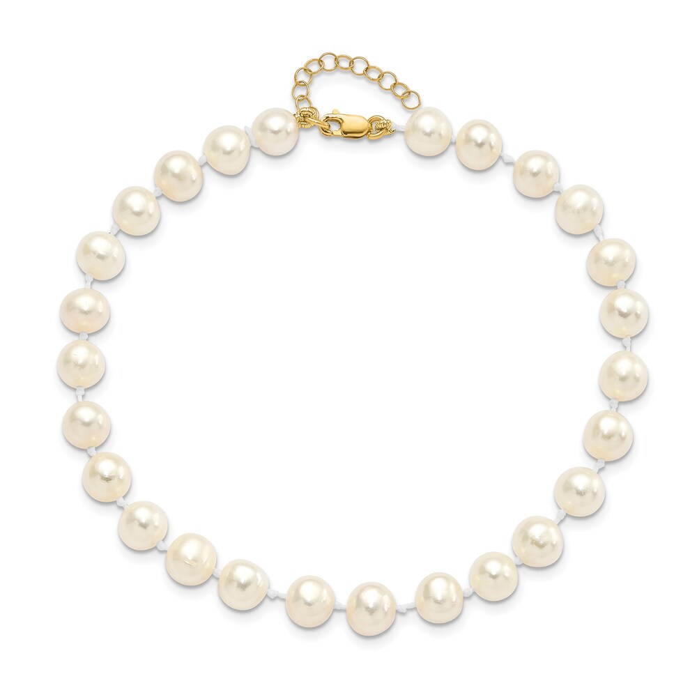 Cultured Freshwater Pearl Necklace/Bracelet/Earrings Set 14K Yellow Gold iq0Wh8L6
