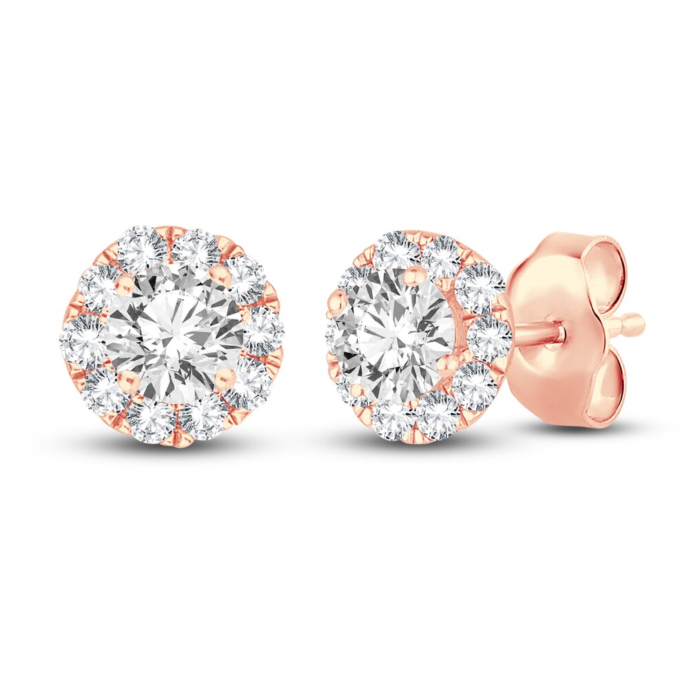 Diamond Stud Earrings 1/4 ct tw Round 14K Rose Gold izZAGfZ5