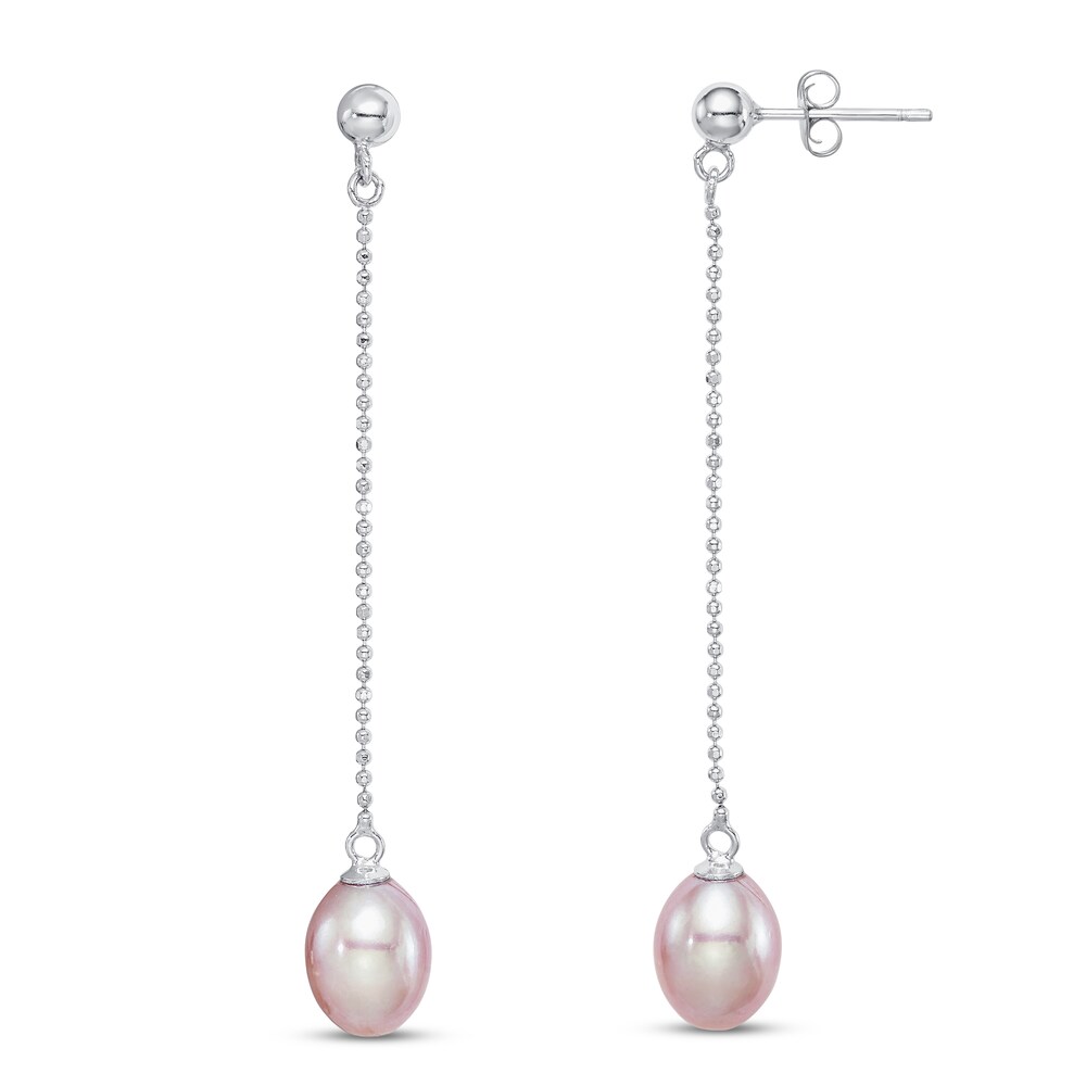 Cultured Freshwater Pearl Dangle Earrings Sterling Silver j0Yt8AEV