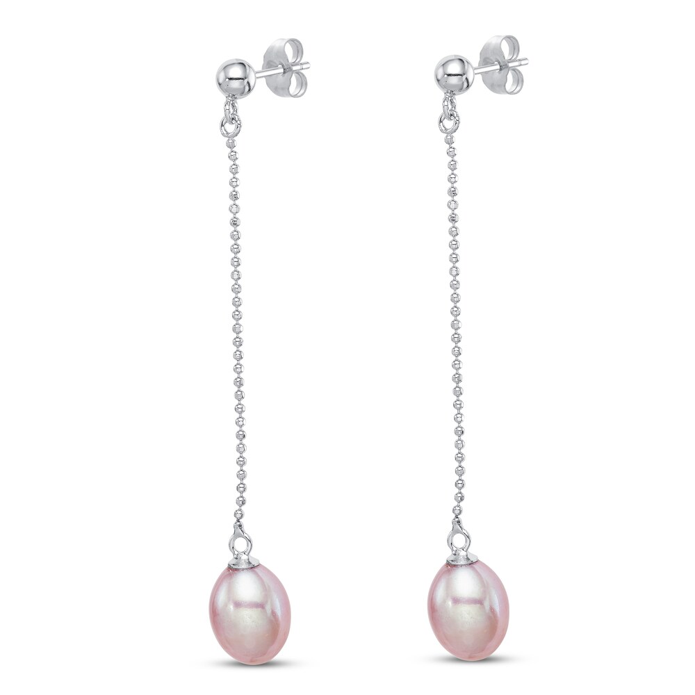 Cultured Freshwater Pearl Dangle Earrings Sterling Silver j0Yt8AEV