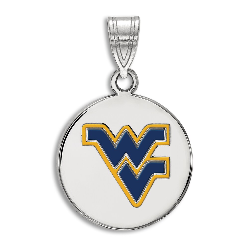 West Virginia University Enamel Charm Sterling Silver j2nasrye