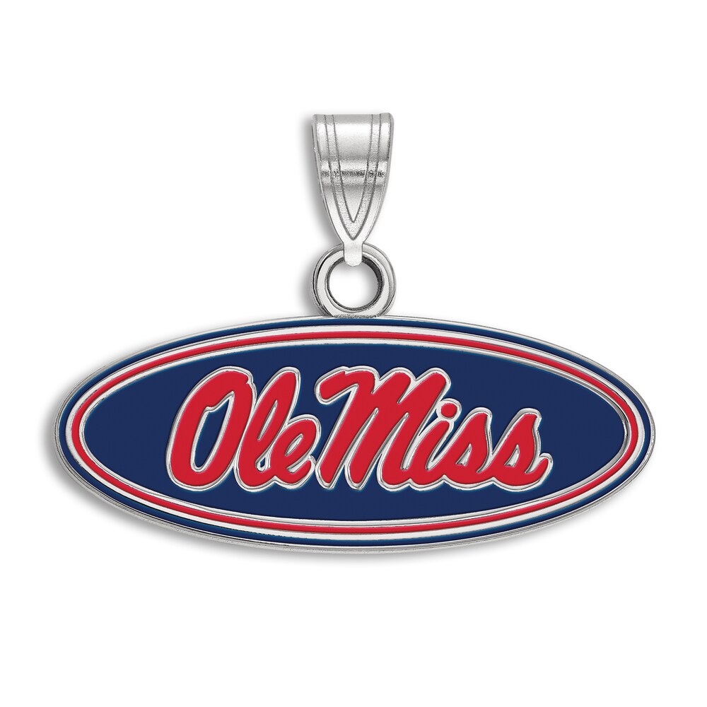 University of Mississippi Enamel Charm Sterling Silver j8XSSPRk