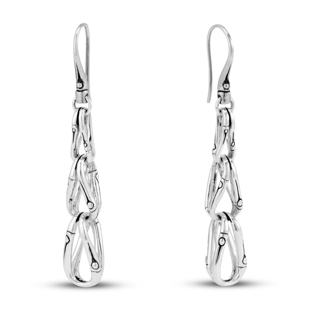 John Hardy Bamboo Dangle Earrings Sterling Silver j9ZQIkEb [j9ZQIkEb]