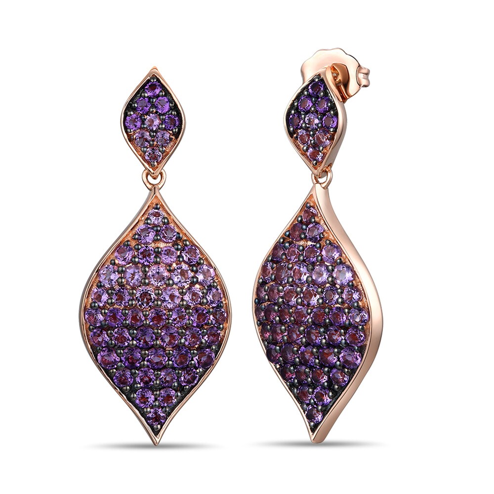 Le Vian Natural Amethyst Earrings 14K Strawberry Gold jRaHn6tH