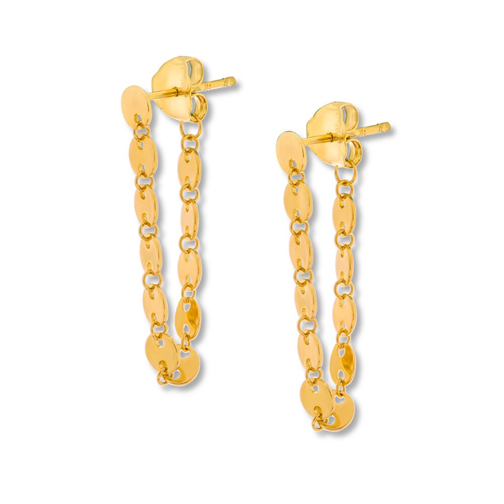 Chain Earrings 14K Yellow Gold jXpuxZTc