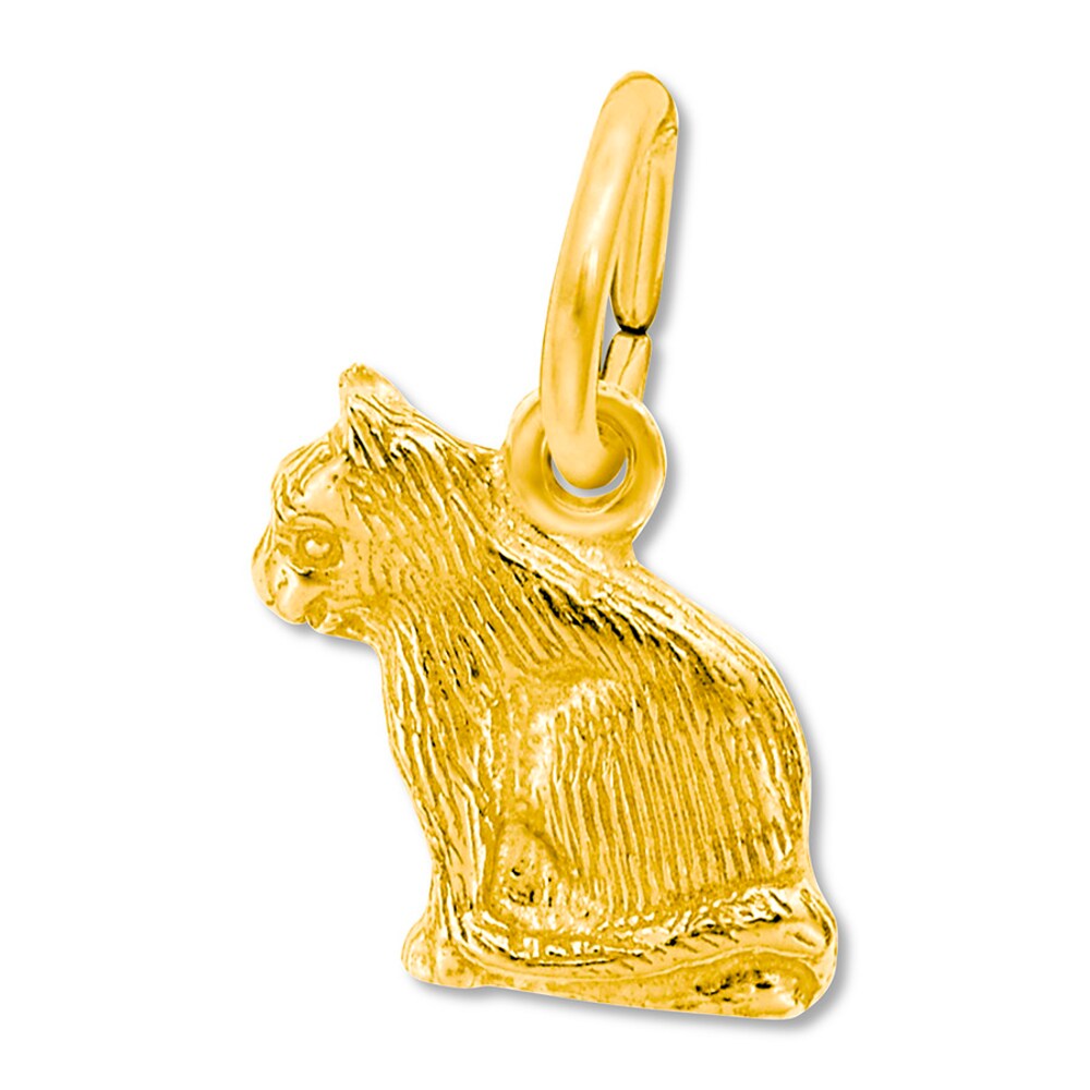 Cat Charm 14K Yellow Gold jeMwPOeq