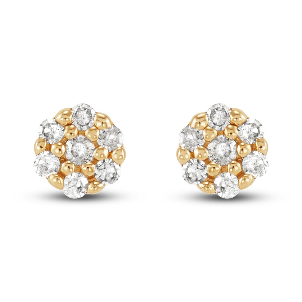 Diamond Earrings 1/20 ct tw Round 14K Yellow Gold jwsop0OV