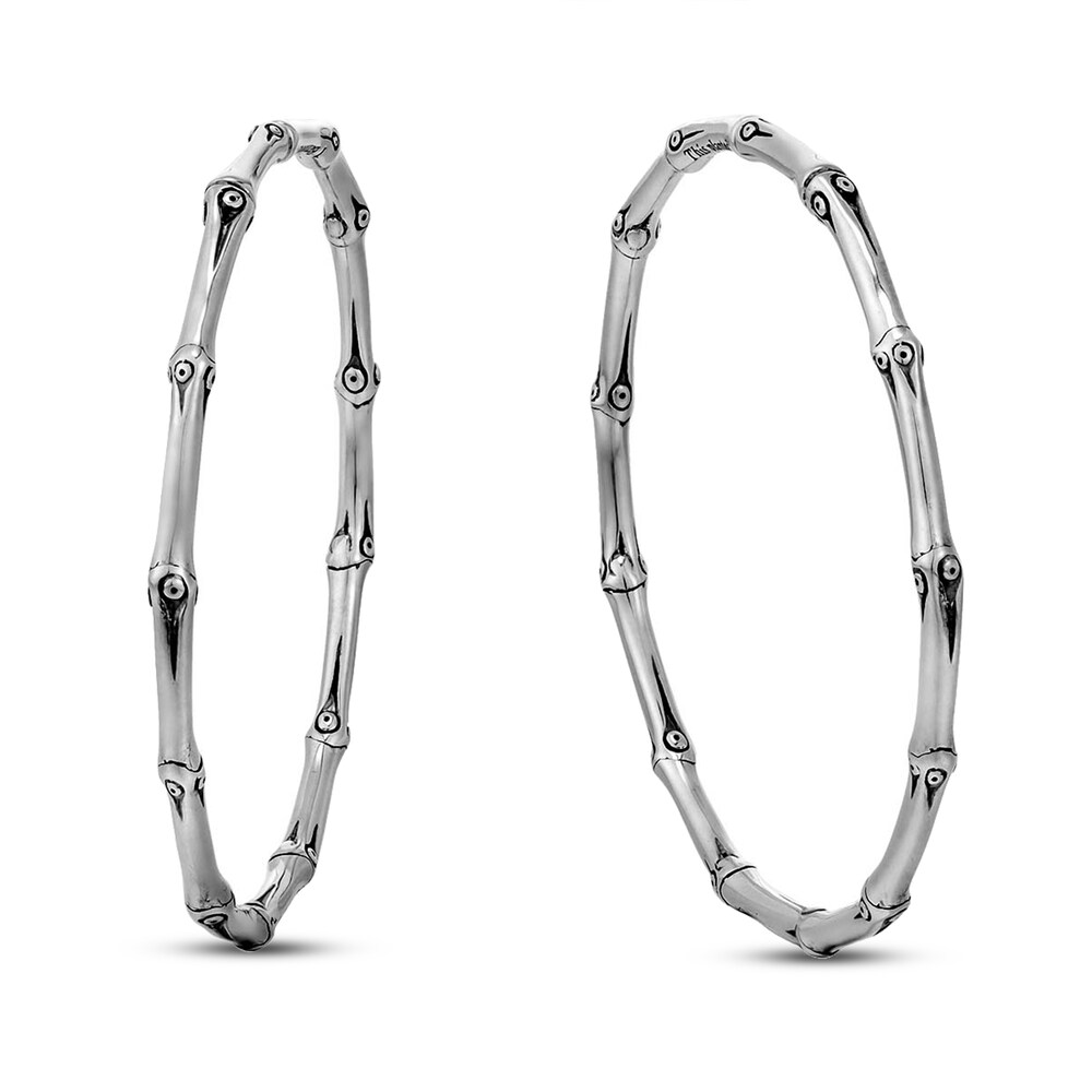 John Hardy Bamboo Large Hoop Earrings Sterling Silver jxShpeFi