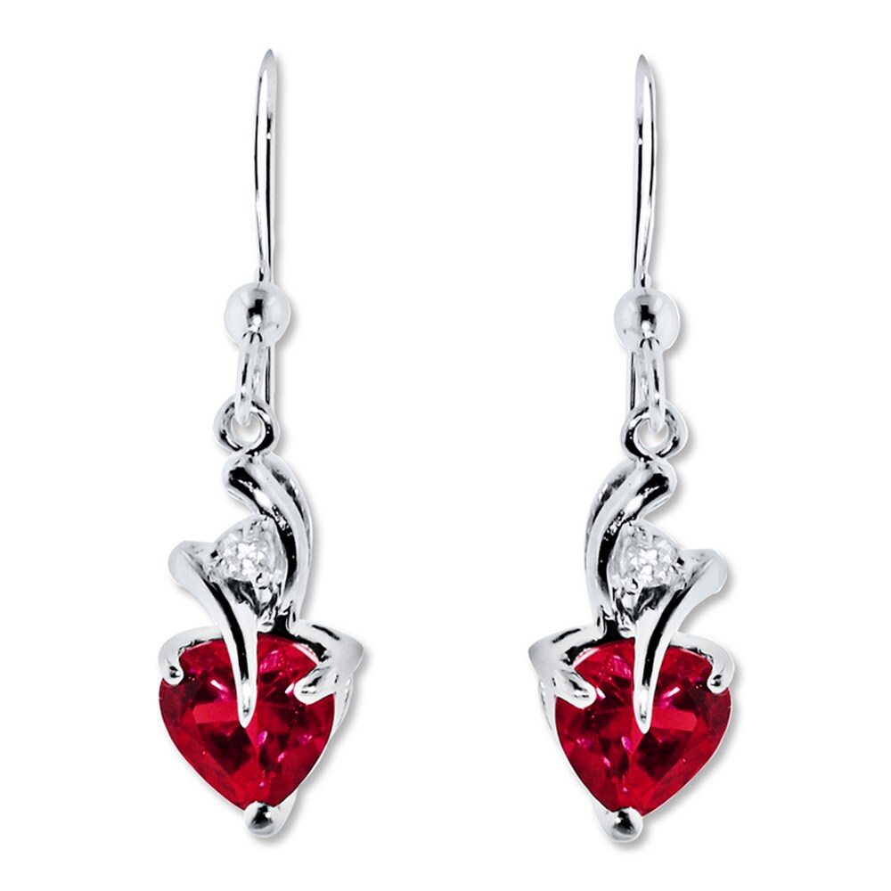 Lab-Created Ruby Earrings Lab-Created Sapphires Sterling Silver k98c1KQ2