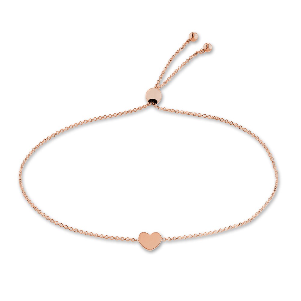 Heart Center Bolo Bracelet 14K Rose Gold kTdhNgUC