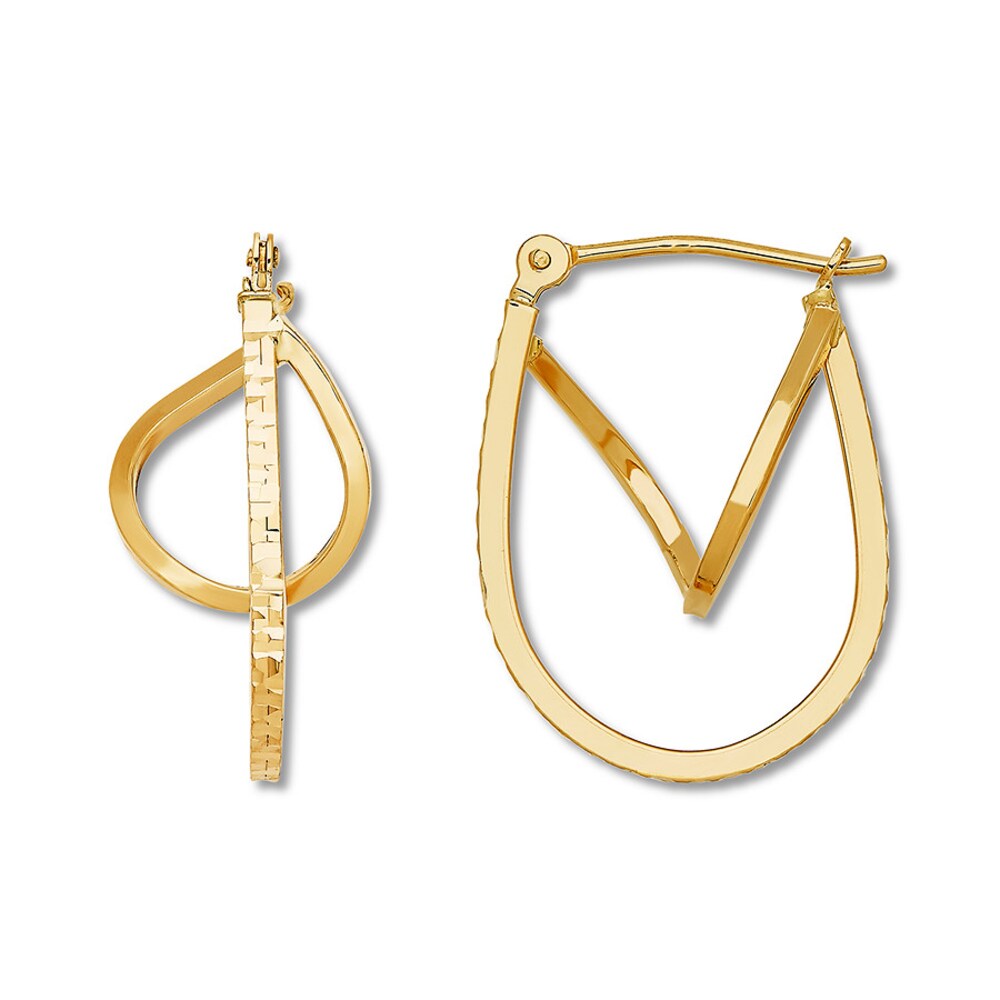 Orb Hoop Earrings 14K Yellow Gold kXp4KFRF