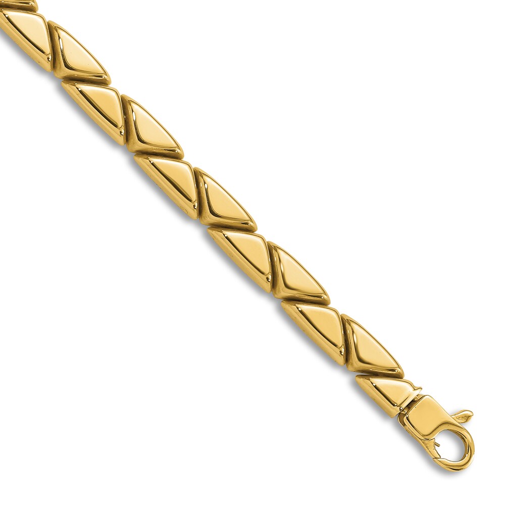 High-Polish Stampato Bracelet 14K Yellow Gold 7.5\" kZu9veVn