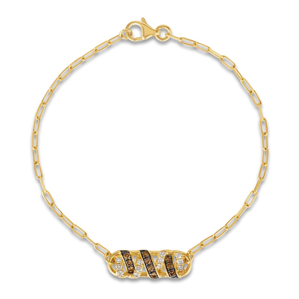 Le Vian Diamond Bracelet 1/3 ct tw Round 14K Honey Gold 7" kf7e085e